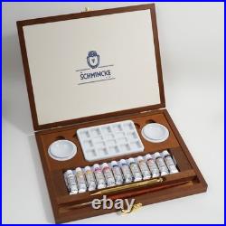 Schmincke HORADAM Retro Luxury Wooden Box Watercolor 12x5ml Set 74674