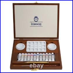 Schmincke HORADAM Retro Luxury Wooden Box Watercolor 12x5ml Set 74674