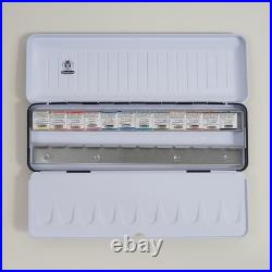 Schmincke Horadam Aquarell 12 Half Pan Watercolor Set Metal Tin 74656