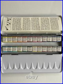 Schmincke Horadam Aquarell Half-Pan Paint Metal Set, Set of 24 Colors Open Box