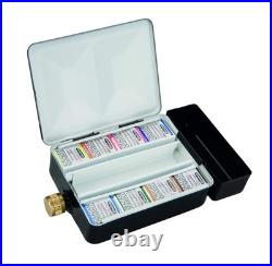 Schmincke Horadam Aquarell Half-Pan Paint Metal Set with Water Container, Set Schmincke Horadam Aquarell Half-Pan Paint Metal Set with Water Container, Set