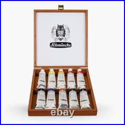 Schmincke Mussini Oil Paint 35ml Wooden Box Set of 10 Free Shipping