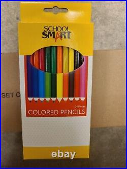 School Smart Colored Pencils, Assorted Colors, Pack of 24 (12 Boxes Per Case)