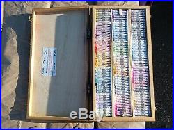 Sennelier Extra Soft Pastel Deluxe Wood Box Set of 516 Sticks & 4 Trays VINTAGE