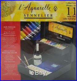 Sennelier French Artists' Watercolor Wooden Box Set