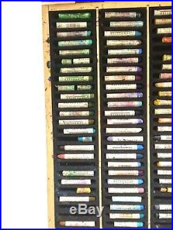 Sennelier Oil Pastels in Wooden Box Preowned 115 colors