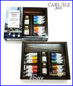 Sennelier Rive Gauche Wooden Box Set Of 12 Colours