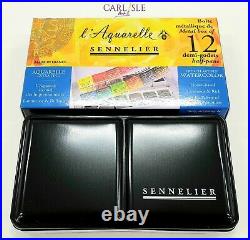 Sennelier Watercolor Metal Box 12 Half Pan Set
