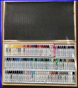 Sennelier a l'huile oil pastel set of 102 colors in wood box for sale Never Used