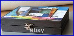 Sennelier l'Aquarelle French Artists' Watercolor in Wooden Box & Water brush