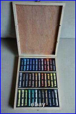 Sennelier soft pastels basic set of 36 in wood box new