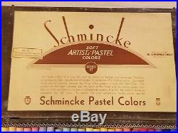 Set Of 60 Vintage Schmincke/grumbacher Artists Pastels In Box Landscape Edition