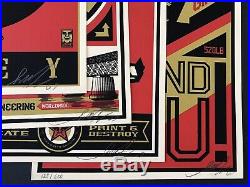 Shepard Fairey Supply And Demand 20th Anniversary Box Set, 4 S/N Prints, Banksy