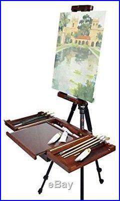 Sienna Plein Air Supply Palette Box Painting Drawing Art Supplies Tripod Clampin
