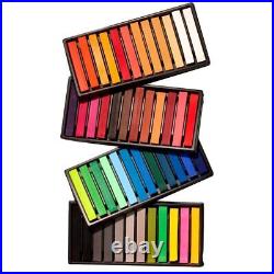 SoHo Artist Soft Pastel Sketch Squares Set, 48 Assorted Colors 12 Pack