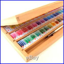 St Petersburg White Nights Artist Watercolour Set -48 Whole Pans in wooden box