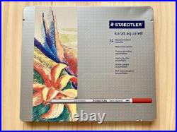 Staedtler Karat Watercolor Pencils 24 colors Used with box Staedtler Karat Watercolor Pencils 24 colors Used with box