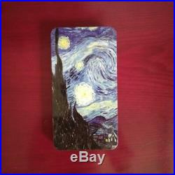 Starry night Empty watercolor palette paint tin box with 40 half pans