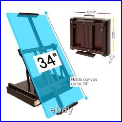 Studio Sketchbox Table Easel with Metal Lined Drawer Adjustable Deep Walnut