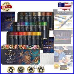Superior 120 Colour Art Pencil Set with Blending Guidance & Presentation Tin