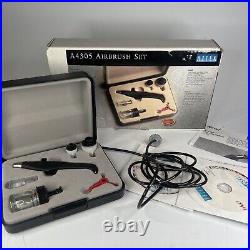 TESTOR AZTEK #A4305 AIRBRUSH Set- With Case Original Box and CD'S