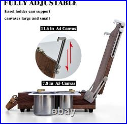 Tabletop Easel Box with Watercolor Palette Empty, Portable Travel Easel for Pain