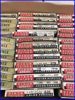 Thinex colored pencils Vintage with boxes New old stock Mixed colors lot of 800+