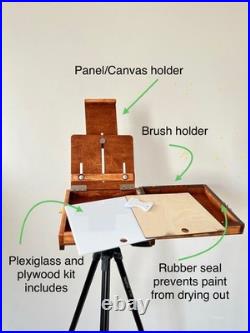Travel Set Portable Paint Box, Mini Pochade Box, Artist Paint Set, Storage Box