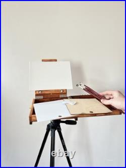 Travel Set Portable Paint Box, Mini Pochade Box, Artist Paint Set, Storage Box