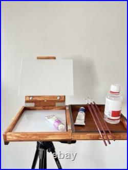 Travel Set Portable Paint Box, Mini Pochade Box, Artist Paint Set, Storage Box