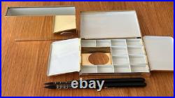Travel brass paint box with water container