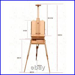 Tripod Easel Stand Artist Supply Portable Beech Sketch Box Oil Painting Palette