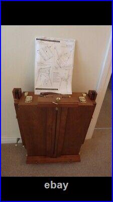 Tripod Folding French Wooden Easel with Sketch Box Painting Drawing With Paints