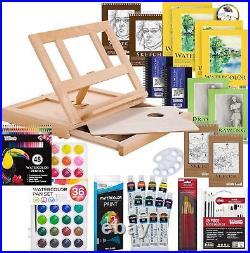 US Art Supply 136-Piece Deluxe Watercolor Set