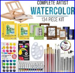 US Art Supply 136-Piece Deluxe Watercolor Set