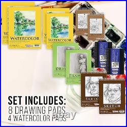 US Art Supply 136-Piece Deluxe Watercolor Set