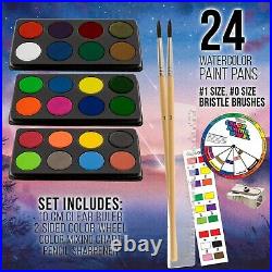 US Art Supply 162 Piece-Deluxe Mega Wood Box Art, Painting & Drawing Set contain