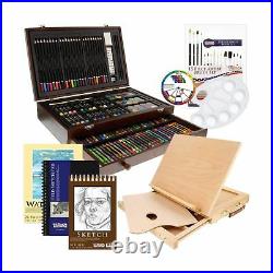 US Art Supply 163 Piece-Premium Mega Wood Box Art, Painting & Drawing Set Tha