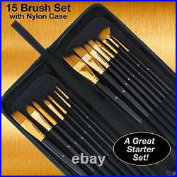 US Art Supply 91-Piece Wood Box Easel Painting Set- Box Easel Acrylic & Oil P