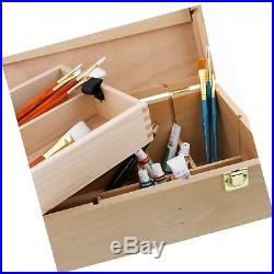 US Art Supply Artist Wood Pastel Pen Marker Storage Box with Drawer(s) Large
