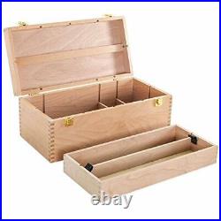 US Art Supply Artist Wood Pastel Pen Marker Storage Box with Drawers Large To
