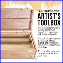 US Art Supply Artist Wood Pastel Pen Marker Storage Box with Drawers Large To