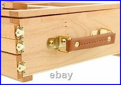 US Art Supply GRAND SOLANA 3-Drawer Adjustable Wooden Storage Box With Fold
