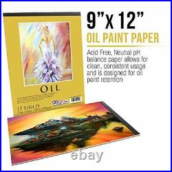 U. S. Art Supply 124 Piece Wood Box Easel Painting Set Oil Acrylic Watercolo