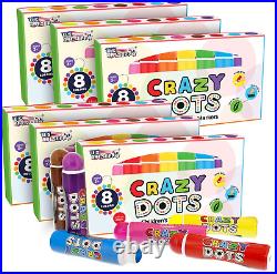 U. S. Art Supply Classroom Pack 6 Boxes of 8 Color Crazy Dots Markers Childre