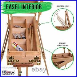 U. S. Art Supply Coronado Small Box Wooden French Style Field and Studio Sketc