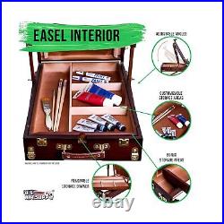 U. S. Art Supply Coronado Walnut Easel, Large Adjustable Wooden French Style F
