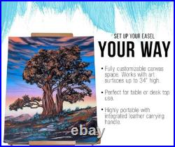 U. S. Art Supply Large Adjustable Wooden Desktop Easel with Storage Portable