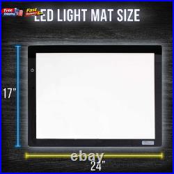 U. S. Art Supply Lightmaster LED Light Box 17x24 A2 Dimmable Pad