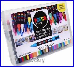 Uni POSCA Marker Pen PC-5M Medium 2.5mm Collection Box of 39 Colours
